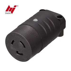 USA Type 20 Amp 125 Volt NEMA L5-20 Locking Female Plug Connector Industrial Grade Grounding