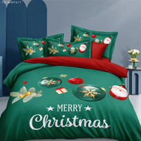 Ensemble de draps de lit de Noël Literie élégante en tissu pour décor festif