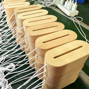 Lampe de nuit LED à illusion 3D personnalisée, base en bois pour lampe de nuit en acrylique, forme rectangulaire, ronde, ovale, lmpara - Product Image 1