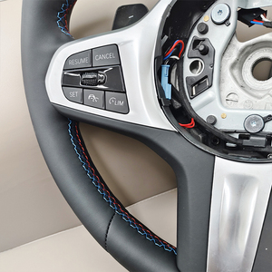 พวงมาลัยรถยนต์หุ้มหนัง PU สีดำ สำหรับ <span class=keywords><strong>BMW</strong></span> ซีรีส์ 5 รุ่น <span class=keywords><strong>G10</strong></span> G20 G30 - Product Image 4