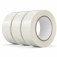 Pita Karton Filamen Fiberglass Anyaman Silang Tahan Air, Tahan Panas, Perekat Panas, Tugas Berat, dan Diperkuat