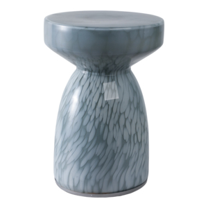 Tavolino in vetro con corpo decorato con motivi artistici per l'arredamento di ufficio, soggiorno, comodino o tavolino da notte - Product Image 3