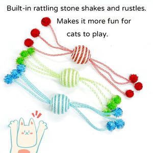 Usine directe interactive jouet pour animaux de compagnie bonbons jouet balle avec bruissement son soulagement de l'ennui pour chats chats aiment jouer plus - Product Image 6