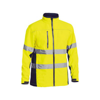 Veste Softshell pour homme fonctionnelle, haute visibilité, imperméable, coupe-vent et réfléchissante