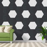 Décoration hexagonale pour studio d'enregistrement de cinéma, panneau acoustique absorbant le son pour mur