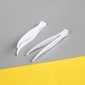70mm Plastic White Tweezer 7cm <strong>Makeup</strong> <strong>Tools</strong> Eyelashes Tweezers Holder Eyelash Application <strong>Tools</strong> - Product Image 3
