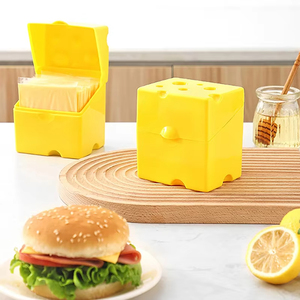 Wholesale Modern Design Cheese Storage Box with Flip Cover Fresh-keeping Kitchen and <b>Refrigerator</b> for Snacks Packaging Food - Product Image 2
