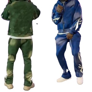Sudadera con Cremallera y Pantalones Deportivos para <span class=keywords><strong>Hombre</strong></span>, los Más Vendidos en Línea, MOQ Bajo, Estilo Urbano de Moda, Oferta para Invierno - Product Image 2