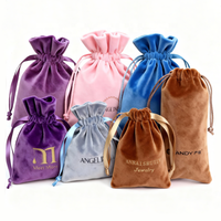 Petit Sac à Cordon en Velours Personnalisé 10*12, Sac à Bijoux avec Logo Personnalisé, Sac de Rangement Recyclable pour Estampage