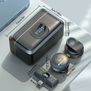 Q8 Loại C Không Dây Lavalier Microphone Sạc Hộp Tiếng Ồn Hủy Bỏ Iphone Video Ghi Âm Vlogging Live Streaming Microphone - Product Image 4