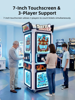 Funspace Arcade Machine de gestion de billets pour lieux de divertissement, 3 joueurs, en anglais, à monnayeur, avec fonctions de comptage et de déchiquetage de billets