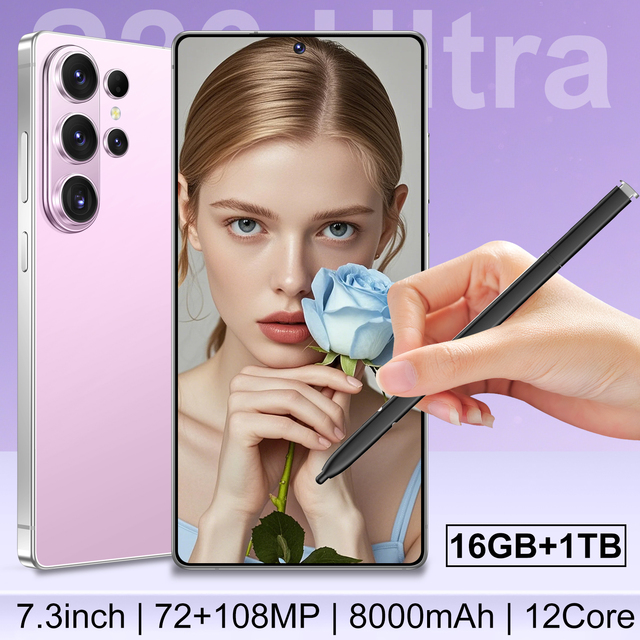Wholesale S26 Ultra 7.3" 16GB+1TB 5G Mobile Phone 8800mAh 72MP+108MP Camera MTK 6797 Android 15 Hot Selling