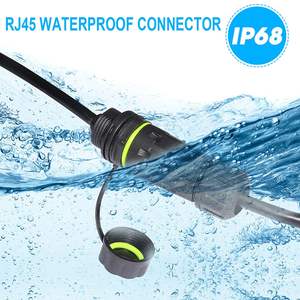 LIYUAN Coupleur RJ45 <span class=keywords><strong>LY</strong></span>-KJ-AP57 non blindé femelle vers femelle Coupleur Ethernet étanche IP68 Ethernet Outdoor <span class=keywords><strong>LAN</strong></span> Cable Connector - Product Image 3