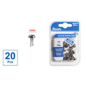 20 pezzi 12mm in argento fungo testa di fissaggio per uso ufficio o scuola - Product Image 1