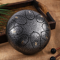 6 Inch Steel Tongue Drum Musical Percussion Instrument Hand Hollow Drum Gift for Musicians and Family Friends