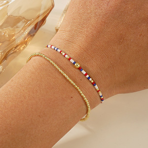 New Fashion Jewelry Waterproof 18k Gold Plated Stainless Steel Beads Handmade Colorful Miyuki <b>Beaded</b> <b>Bracelet</b> for Women - Product Image 4