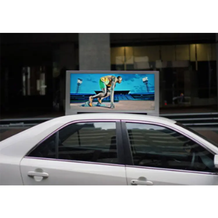 Publicidade exterior do vídeo 4G WIFI do telhado do táxi exposição da propaganda do sinal do táxi tela exposição conduzida parte superior