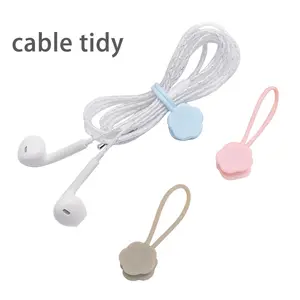 6 Pack Portable Reusable Silicone Cable Winder Mini Magnetic Cable Organizer For Headphones/Date Cable/Home/Office