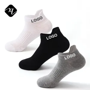 Low Cut Socks Bulk Wholesale Cheap Plain Low Cut Thick Terry Sports Mens Athletic Custom Ankle Running Socks