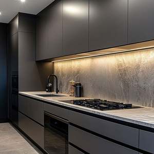 Modern Custom-Made All-Steel Kitchen Cabinets 304 Overall Countertop Integrated Household Stove Cabinets Islands - Product Image 5