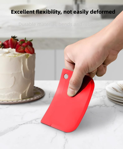 Juego de 3 piezas de silicona azul para repostería: cortador, espátula y alisador personalizado para pasteles y repostería - Product Image 3