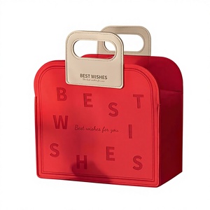 Boîte cadeau rectangulaire en <span class=keywords><strong>feutre</strong></span> Modèle 002 2026 Nouvelle boîte <span class=keywords><strong>vide</strong></span> créative Souvenir Année du Cheval Sac à main Cadeau d'entreprise pour les employés - Product Image 1