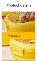 Boîte à bento Kawaii, vaisselle de luxe, boîte à lunch thermique pour les enfants à l'école, boîte à lunch en plastique et en acier inoxydable