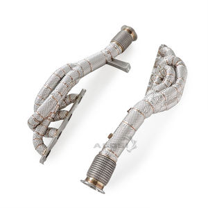 Collecteur d'échappement premium SS304 blindé thermiquement pour <span class=keywords><strong>Audi</strong></span> <span class=keywords><strong>R8</strong></span> <span class=keywords><strong>V8</strong></span> 4.2L – Système de tuyaux haute performance <span class=keywords><strong>2008</strong></span> 2014 2018 - Product Image 2