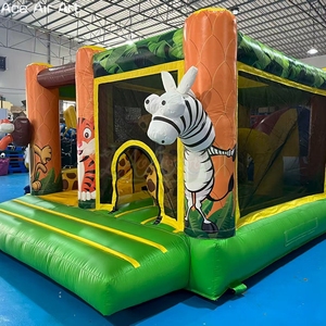 Château gonflable commercial sur le thème <span class=keywords><strong>des</strong></span> animaux de la jungle et du <span class=keywords><strong>zoo</strong></span>, idéal pour la location et les événements festifs - Product Image 6