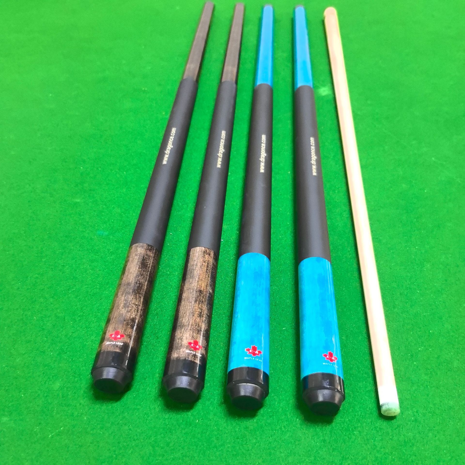 Maple Leaf American & Chinese Style Pool Cues - Durable & Customizable