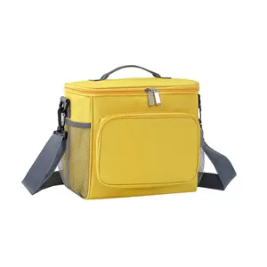 新产品创意黄色午餐袋80罐高品质户外软冷藏包