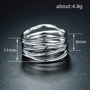 Bague géométrique en acier inoxydable Q586, bague moderne unisexe, cadeau pour toutes occasions, design simple - Product Image 4