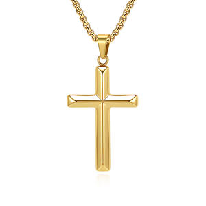 Unisex Titanium Steel <b>Cross</b> Necklace Pendant For Men Gift Jewelry - Product Image 1