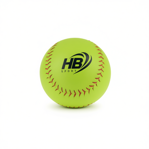 12 balles de softball jaunes fluorescentes - Product Image 1
