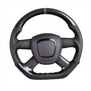 พวงมาลัยรถยนต์อัลคันทาราทำจากคาร์บอนไฟเบอร์สำหรับรถ Audi <span class=keywords><strong>A4</strong></span> B8 B8.5 Q5 A6 C7 C7.5 2011 2012 2013 2014 2015 2016 - Product Image 1