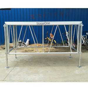 Scène de spectacle extérieure en aluminium à hauteur réglable pour concerts et mariages, avec escalier - Product Image 4