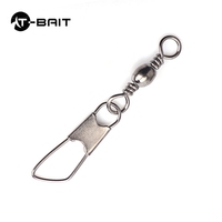 2 #-10 #100Pcs/Sac en acier Snap High Quality Steel Fishing Accessory Swivel Rolling Fishing Connector