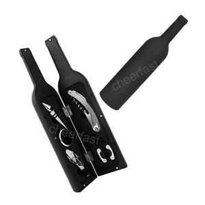 Juego de accesorios para vino de 5 piezas, diseño moderno, con funda para botella de vino - Product Image 2