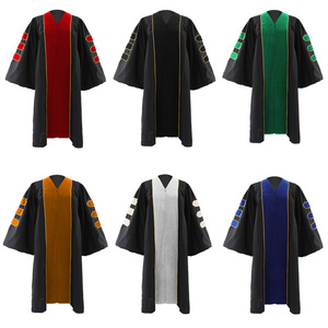 Set di abiti di laurea Premium all'ingrosso lussuoso master di dottorato e abiti da Bachelor per laureati università e cerimonie - Product Image 4