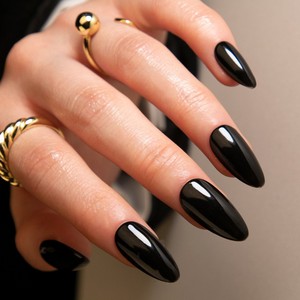 Uñas postizas de alta calidad, largas, de color sólido, con punta de almendra, brillantes, removibles, producto terminado. - Product Image 3