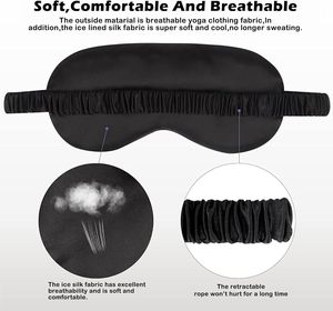 Custom Logo Luxury Satin Silk Heat-Transfer Printed Four Seasons <strong>Sleep</strong> 3-Piece Set Comfortable Soft <strong>Eye</strong> <strong>Mask</strong> Pillowcase Hair Tie - Product Image 3