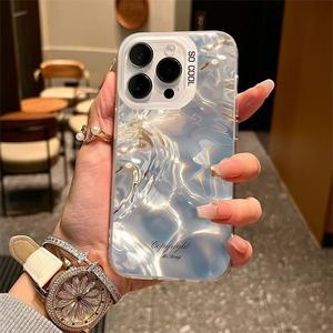 Étui pour téléphone portable en TPU pour <span class=keywords><strong>Iphone</strong></span> X Xr Xs 11 12 <span class=keywords><strong>13</strong></span> 14 15 16 17 Pro Max avec paillettes dorées et impression fantôme en argent galvanisé - Product Image 6