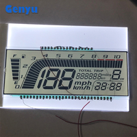 HTN-pantalla LCD personalizada para e-bike, monocromo, 46 Pines, transflectivo, 7 segmentos