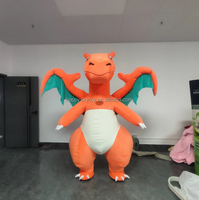 Disfraz de la mascota Charizard dinosaurio inflable único para Pokemoned Cosplay vestido caminar Charizard dragón disfraces