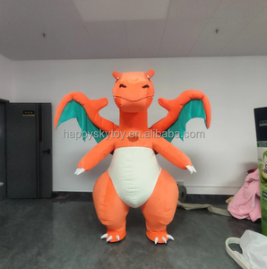 Disfraz de la mascota Charizard dinosaurio inflable único para Pokemoned Cosplay vestido caminar Charizard dragón disfraces - Product Image 4