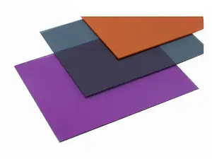 لوح بولي كربونيت صلب مواد بناء الأرجواني اللون مكافحة الصفر الأشعة فوق البنفسجية مقاومة الدفيئة المسطحة PC ورقة