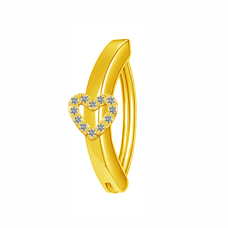 Gold heart clip on