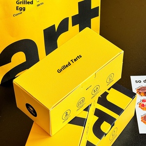 Dập nổi gấp miễn phí trứng Tart hộp dày thương mại cao cấp TAKE-out tấm <span class=keywords><strong>2</strong></span> hoặc 4 miếng cho bao bì thực phẩm carton - Product Image 3