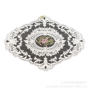 Manteles Individuales Redondos de Encaje Estilo Francés Retro, Desechables, Tejidos, para Tazas de Café, Fiestas, Cenas, Decoración de Mesa, Accesorios para Fotografías - Product Image 5