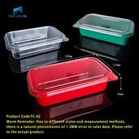 Boîtes d'emballage rectangulaires en plastique PET de qualité alimentaire 0,3 mm pour biscuits, gâteaux, pâtisseries, sushis et salades, avec couvercle plat, vente en gros usine, acceptation des commandes.